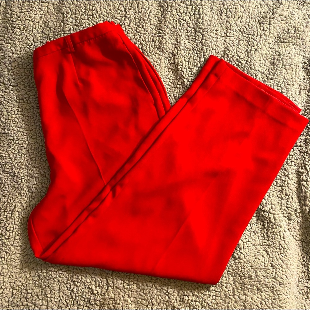 Red Karen Scott Straight-Leg Pants